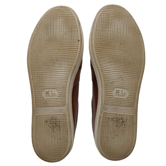 Magnanni Spain Patina Brown Leather Fashion Sneakers Mens 7.5 Casual Dress Shoes - Picture 3 of 9